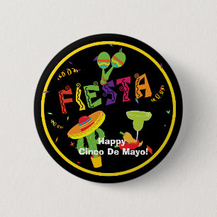 Bóton Redondo 5.08cm Festa de Celebração do Cinco De Mayo Pin BOTÃO