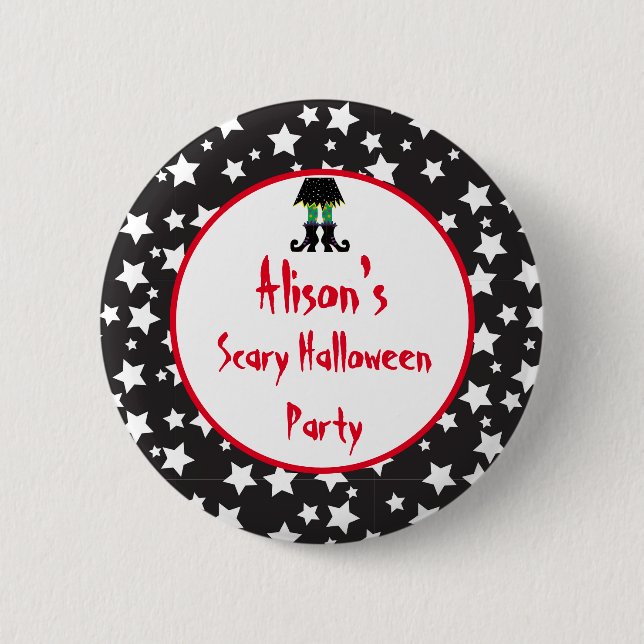 Bóton Redondo 5.08cm Festa do Dia das Bruxas (Frente)