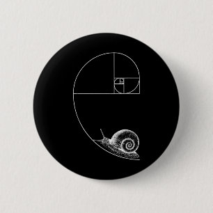 Bóton Redondo 5.08cm Fibonacci Com Matemática De Caracol Geom Professor