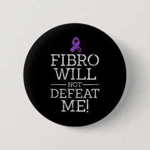 Bóton Redondo 5.08cm Fibro Não Me Derrotará Fibromialgia Sensibilização