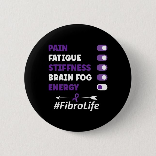 Bóton Redondo 5.08cm Fibromialgia Fibromialgia Sensibilização (Frente)