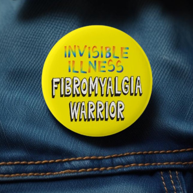 Bóton Redondo 5.08cm Fibromyalgia Warrior – Invisible Illness (Criador carregado)