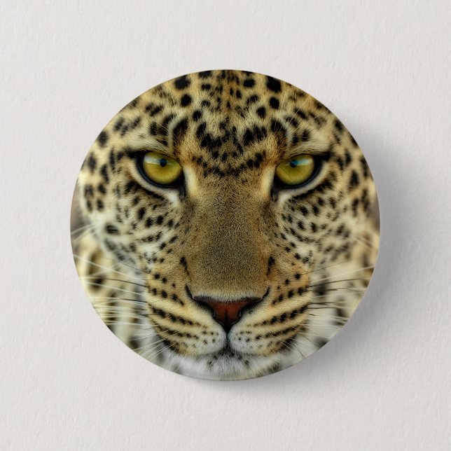 Bóton Redondo 5.08cm Fierce Leopard (Frente)