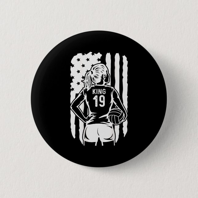 Bóton Redondo 5.08cm Fife Life High School Volleyball King 19  (Frente)