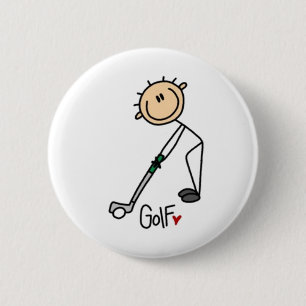 Bóton Redondo 5.08cm Figura do Golf Stick