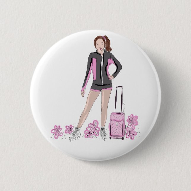 Bóton Redondo 5.08cm Figura patinador com saco de Zuka (Frente)