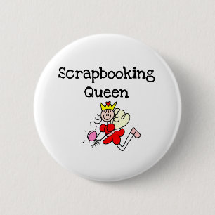 Bóton Redondo 5.08cm Figura rainha da vara do álbum de recortes