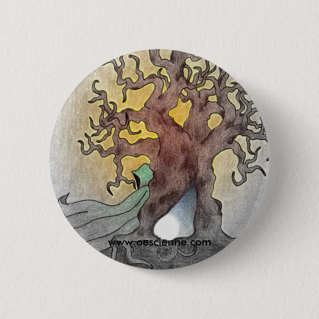 Bóton Redondo 5.08cm Figura verde (Frente)