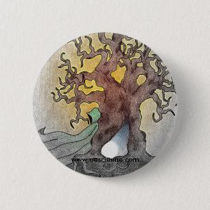 Bóton Redondo 5.08cm Figura verde