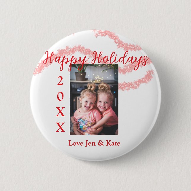 Bóton Redondo 5.08cm Filhos da família das crianças reluzentes vermelho (Frente)