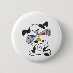 Bóton Redondo 5.08cm Filhote de cachorro com t-shirt e presentes do jor