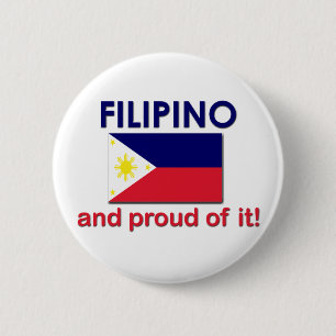 Bóton Redondo 5.08cm Filipino orgulhoso
