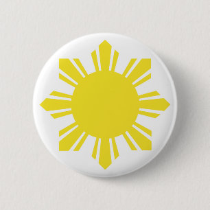 Bóton Redondo 5.08cm Filipino Sun - amarelo
