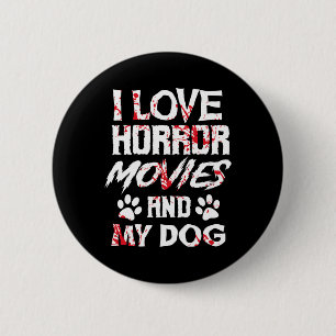 Bóton Redondo 5.08cm Filmes de terror sonham amantes fãs de Halloween T