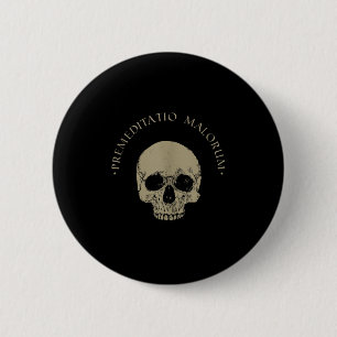 Bóton Redondo 5.08cm Filosofia Estática Premeditação Malorum Skull Stoi