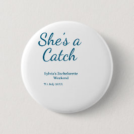 Bóton Redondo 5.08cm Fim de semana de solteira ela é um ótimo partido n