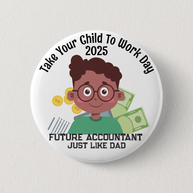 Bóton Redondo 5.08cm Finanças De Meninos Personalizados Tragam Seu Filh (Frente)
