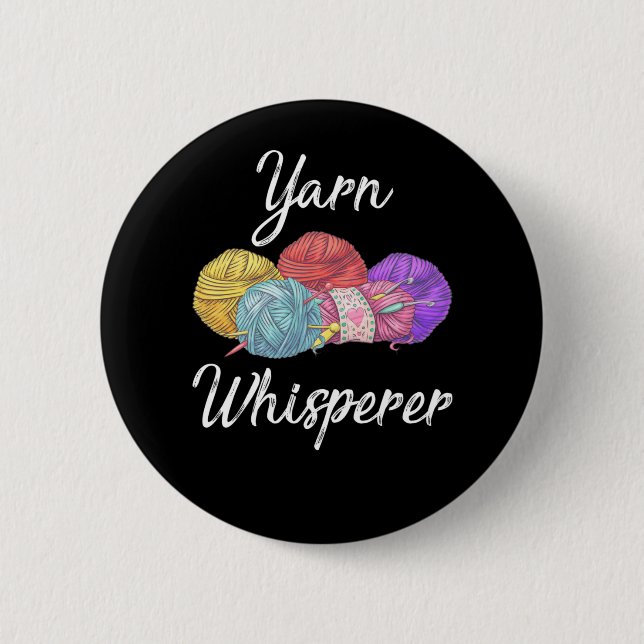 Bóton Redondo 5.08cm Fios viciados em crochê, mãe avó (Frente)