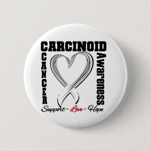Bóton Redondo 5.08cm Fita Carcinoid do coração da consciência do can