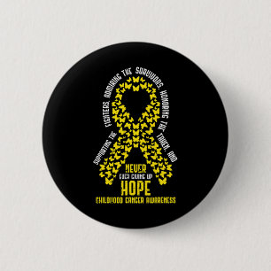 Bóton Redondo 5.08cm Fita De Cancer De Infância Nunca Desiste De Espera