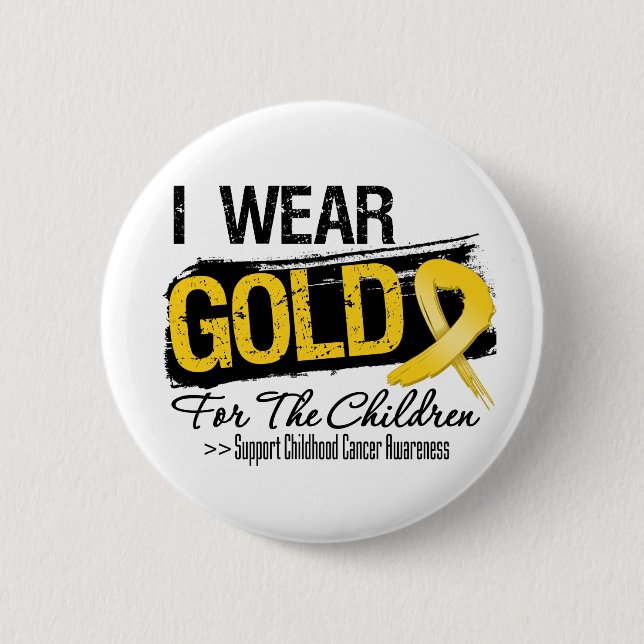 Bóton Redondo 5.08cm Fita De Cancer Para Crianças (Frente)