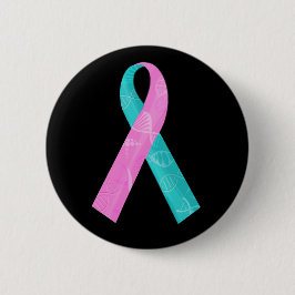 Bóton Redondo 5.08cm Fita do ADN do rosa e da cerceta BRCA