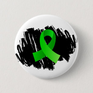 Bóton Redondo 5.08cm Fita do verde limão da doença de Lyme com Scribb