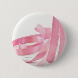 Bóton Redondo 5.08cm Fita Rosa