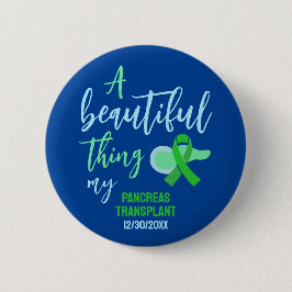 Bóton Redondo 5.08cm Fita Verde de Transplante de Pâncreas Personalizad