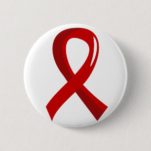 Bóton Redondo 5.08cm Fita vermelha 3 do cancer de sangue