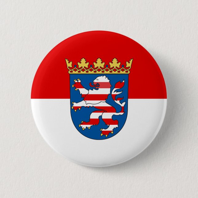 Bóton Redondo 5.08cm Flag of Hesse Pinback Button (Frente)