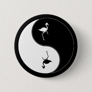 Bóton Redondo 5.08cm Flamingo de Yin Yang