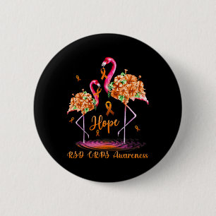 Bóton Redondo 5.08cm Flamingo RSD Sensibilização para CRPS 1