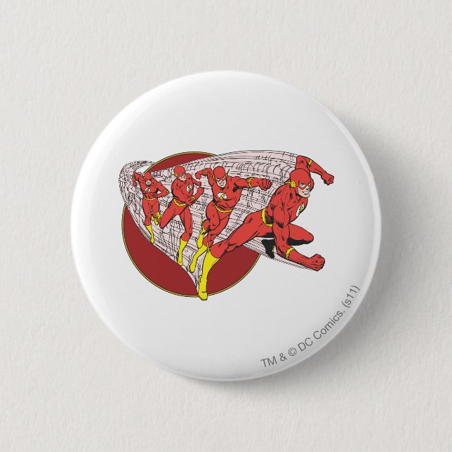 Bóton Redondo 5.08cm Flash em movimento (Frente)