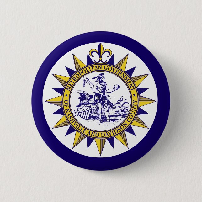 Bóton Redondo 5.08cm FlFlag de Nashville, Tennessee (Frente)