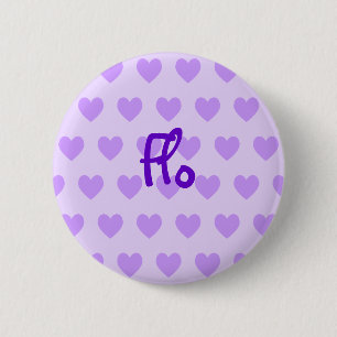 Bóton Redondo 5.08cm Flo no roxo