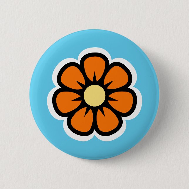 Bóton Redondo 5.08cm Flor (Frente)