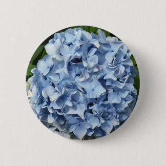 Bóton Redondo 5.08cm Flor azul do Hydrangea
