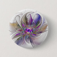 Flor de Arte Abstrato, Enérgica e Colorida