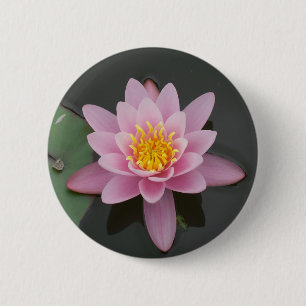 Bóton Redondo 5.08cm Flor de Ásia Lotus