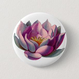 Bóton Redondo 5.08cm Flor de Lotus