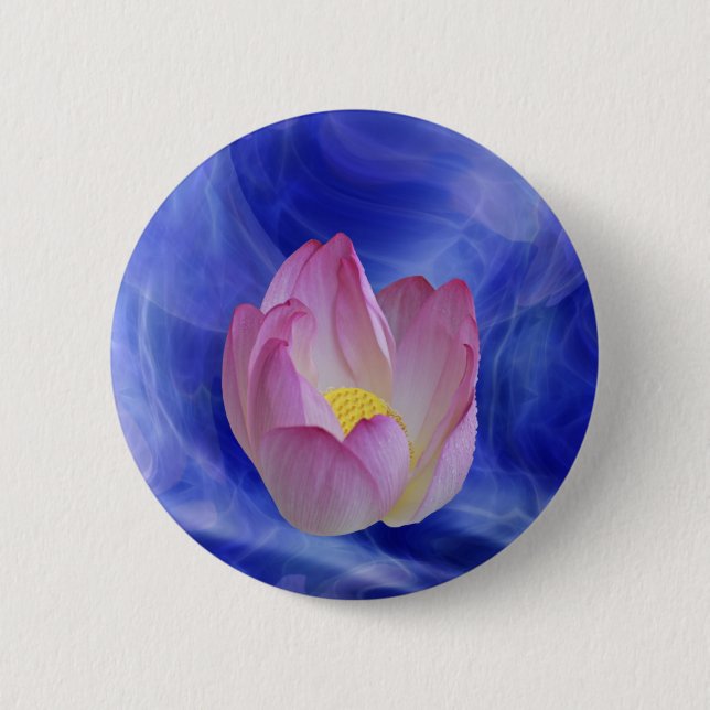 Bóton Redondo 5.08cm Flor de lótus cardíaca (Frente)