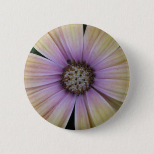 Bóton Redondo 5.08cm Flor de margarida amarela e púrpura