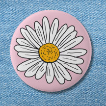 Flor de Margarida Branca Arte Floral Doodle