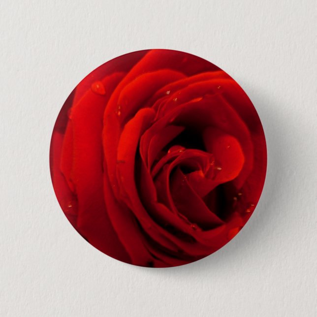 Bóton Redondo 5.08cm flor de rosa vermelha (Frente)