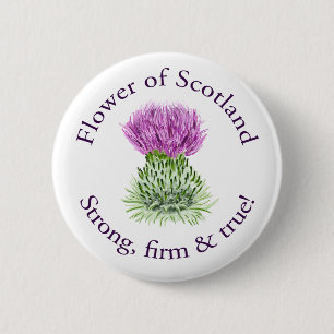 Bóton Redondo 5.08cm Flor de Scotland