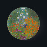 Bóton Redondo 5.08cm flor jardim klimt gustav cottage<br><div class="desc">Um clássico trabalho de arte de Gustav Klimt,  Cottage Garden,  Bauergarten,  1907,  é um close up of a florden,  uma pintura floral colorida.</div>