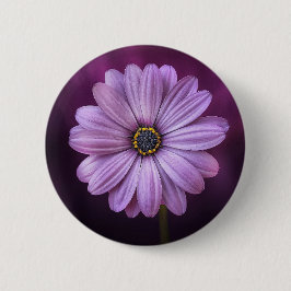 Bóton Redondo 5.08cm Flor Roxo no Bloom