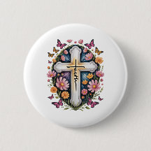 Floral Faith Cross