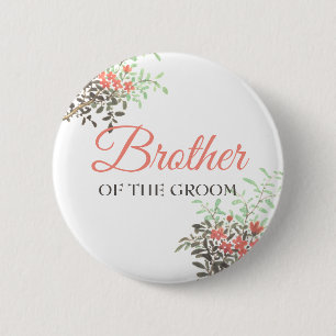 Bóton Redondo 5.08cm Floral Pintado